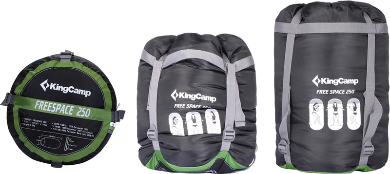 Cпальный мешок Free Space 250, синий, King Camp