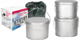 Набор из 3-х низких котелков 4;5;6,5 л &amp;quot;Матрешка&amp;quot; (титан) Роза Ветров