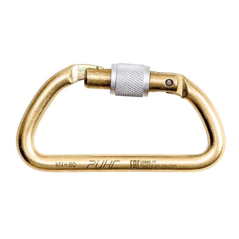 Карабин стальной увеличенный трапеция &amp;quot;keylock&amp;quot;, 50 кН, Ринг