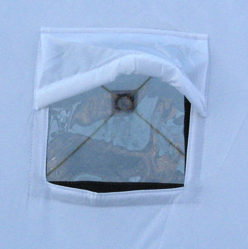 Палатка КУБ 2 (трехслойная) Эконом, бело-синяя